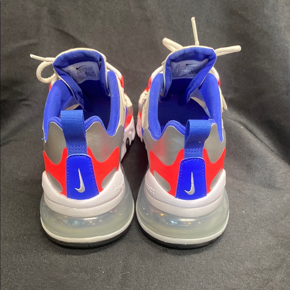 Nike Air Max 270 React Red Blue Sneakers - Picture 4 of 6